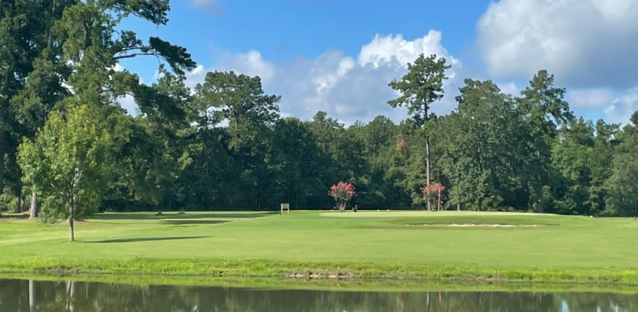 water hazards in front of fairway